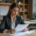 Femme d'affaires confiante dans un espace de coworking