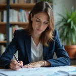 Femme analysant des graphiques financiers pour choisir les meilleurs placements d'épargne en 2024