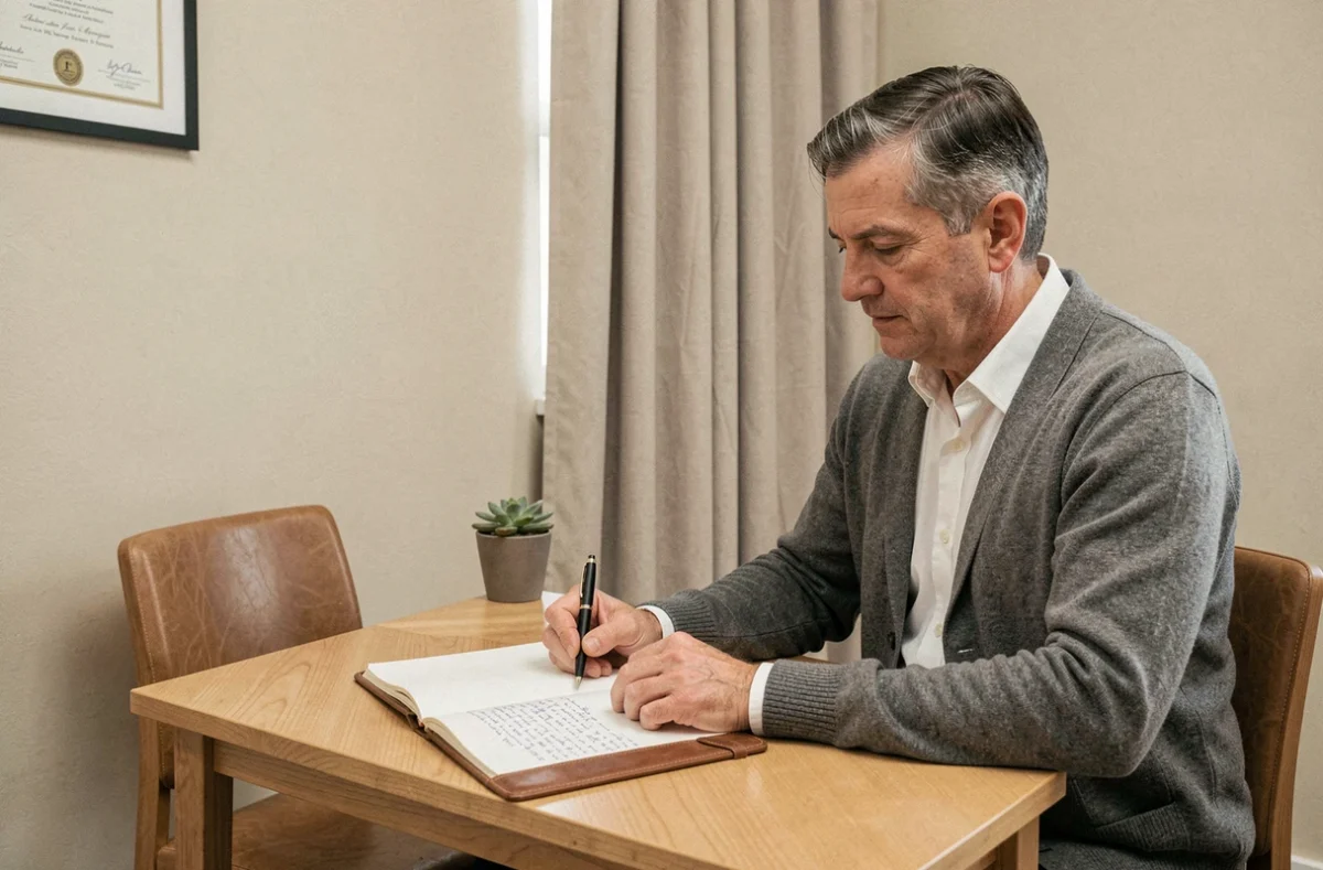 Sophrologue professionnel en consultation, représentant l'importance de choisir un praticien qualifié avant de débuter la sophrologie
